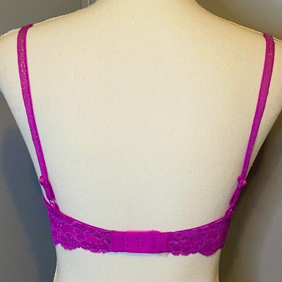Victoria's Secret Dream Angels Lightly Lined Demi Bra 32D Pink / Purple - Picture 11 of 12